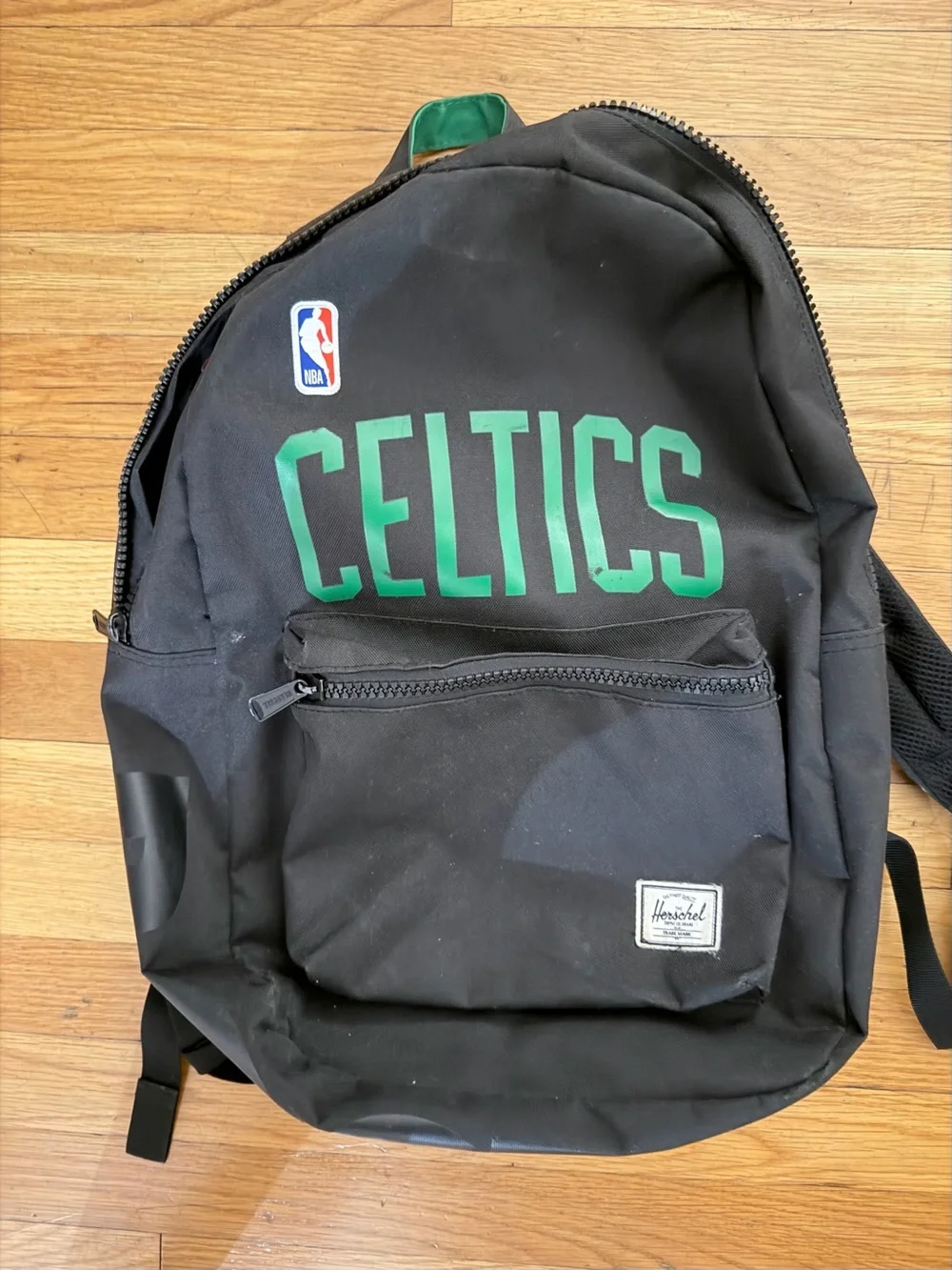 Herschel Supply Company Black Backpack with Green Celtics Lettering